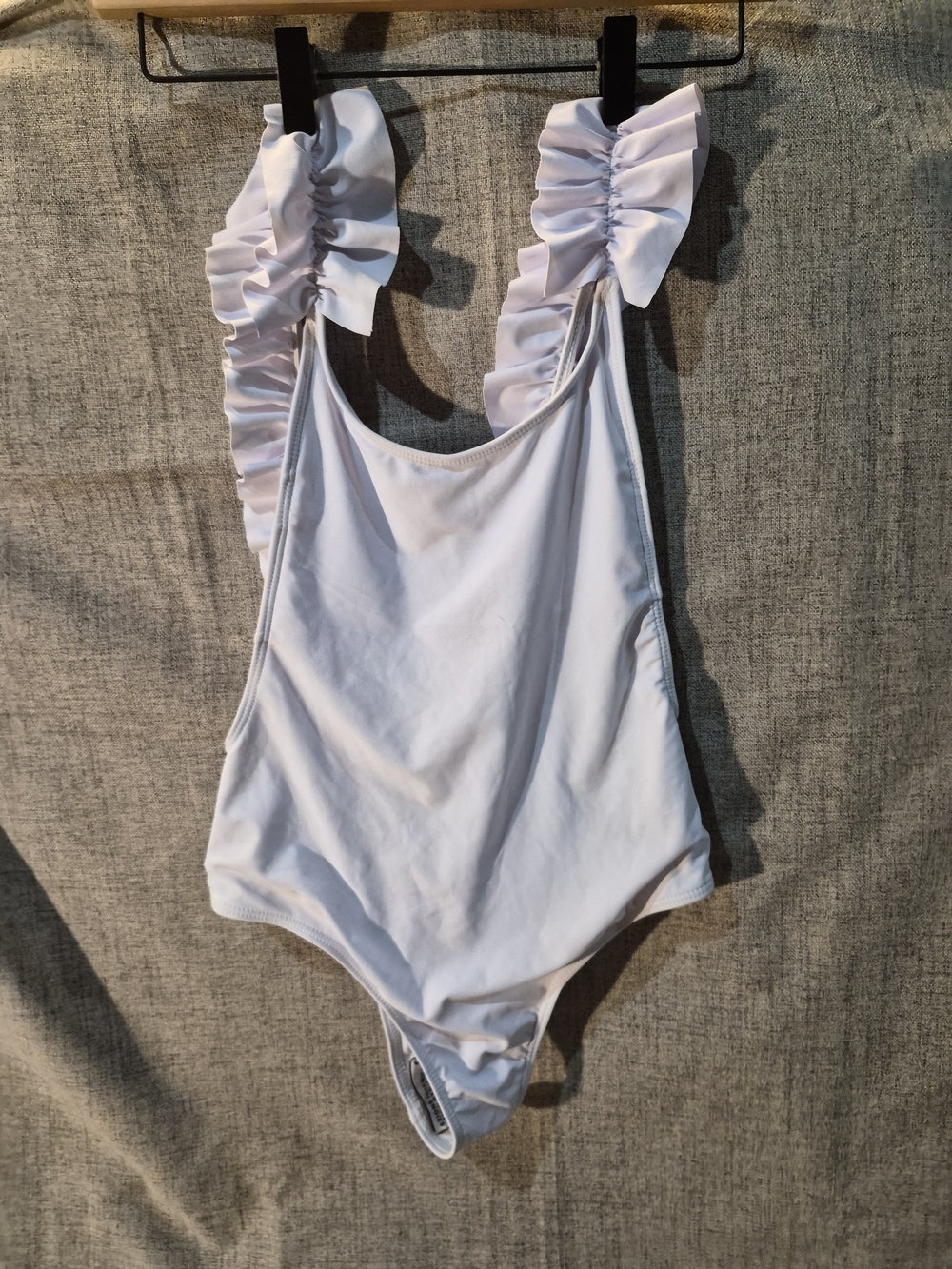 Chi Chi London White Ruffled One-Piece Swimwear